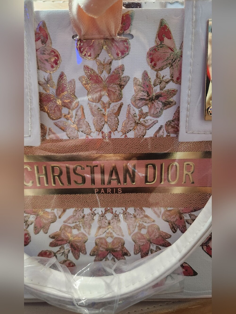 Dior Women’s Floral Pink and White Tote Bag - Picture 10 of 12